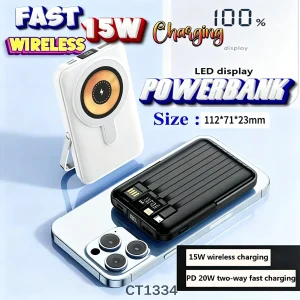 Smart Portable Magnetic Power Bank with Display