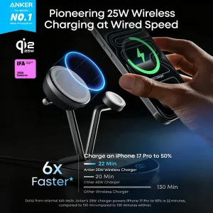 Anker Prime 3-in-1 Wireless Charging Station: Fast Charging with Advanced Cooling